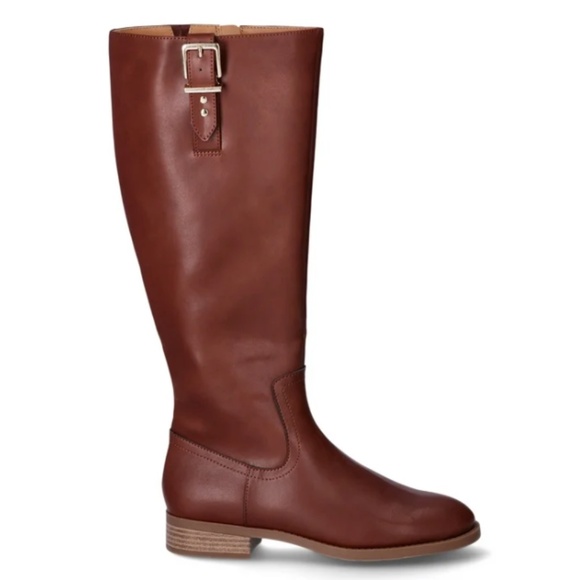 Time and Tru Women's Riding Boots, Cognac Wide Width Available - Picture 1 of 5